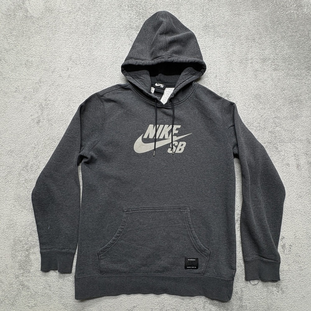 Nike SB Hoodie Mens Small Pullover Skateboarding Sweatshirt Distressed